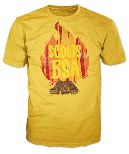 Scout Troop Graphic Tee With Campfire Design SP7495