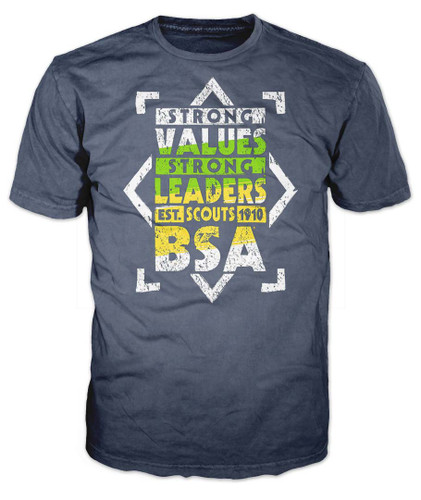 Scout Graphic Tee With Strong Values Strong Leaders Design  SP7497
