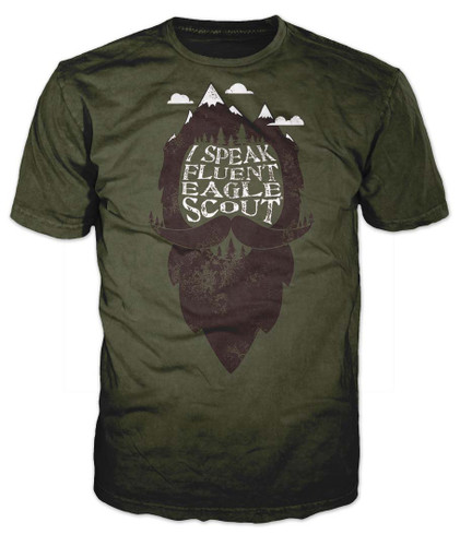Eagle Scout Graphic Tee With I Speak Fluent Eagle Scout Design SP7502