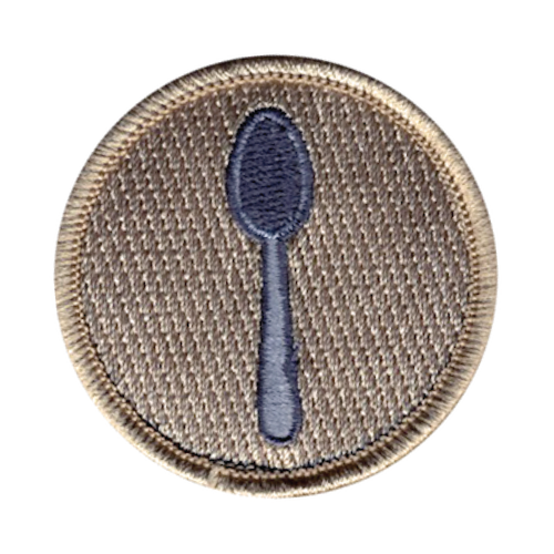 Silver Spoon Scout Patrol Patch - embroidered 2 inch round