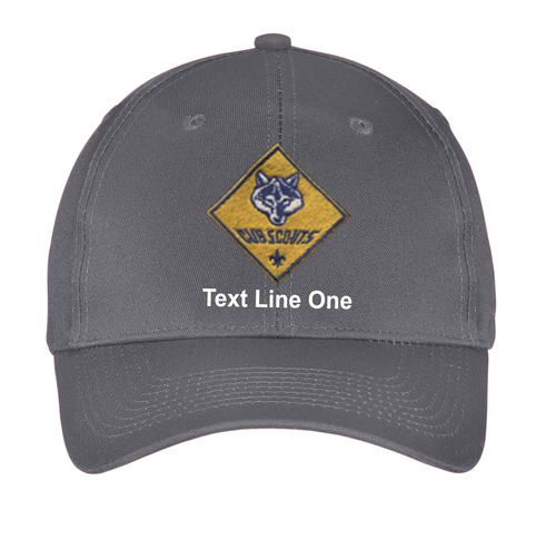 Six-Panel Twill Hat with Cub Scout Logo