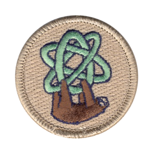Atomic Sloth Scout Patrol Patch - embroidered 2 inch round