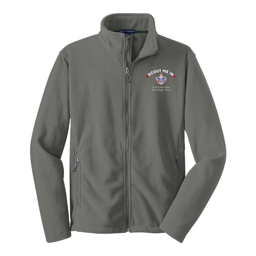 Value Fleece Jacket with Scout Me In Corporate Logo - Deep Smoke