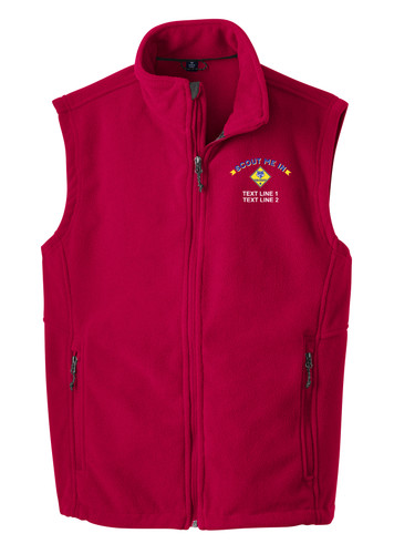 Fleece Vest with Scout Me In Cub Scout Logo - True Red
