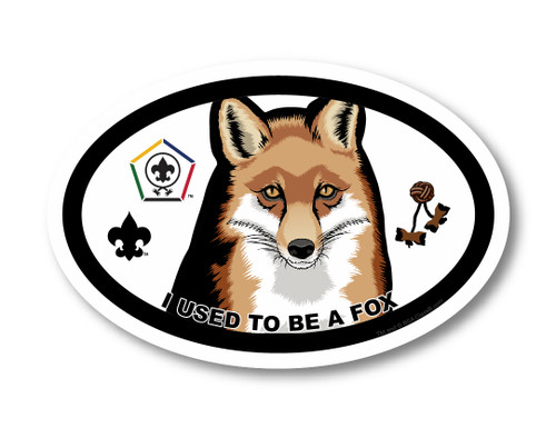 Wood Badge Magnet with Wood Badge Fox and Wood Badge Logo 