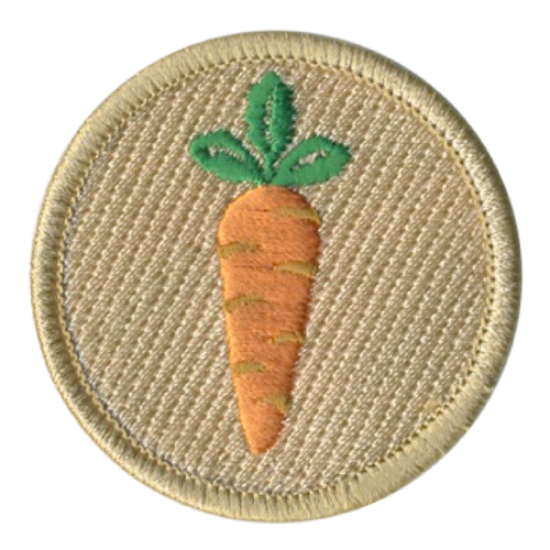 Carrot Scout Patrol Patch - embroidered 2 inch round