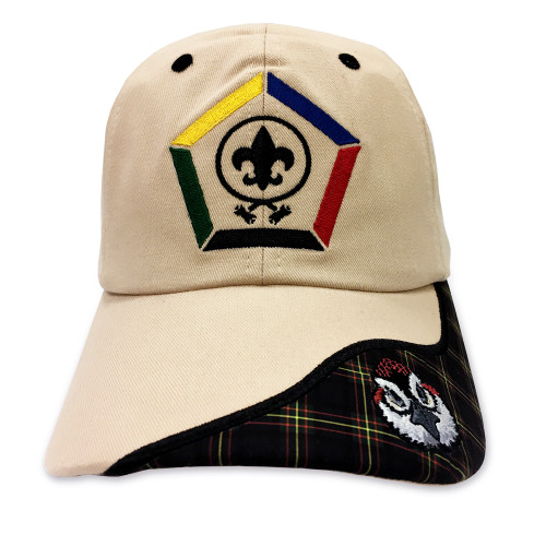 Wood Badge Hat with Wood Badge Logo and Wood Badge Bobwhite Critter - Up Close Bobwhite Critter View
