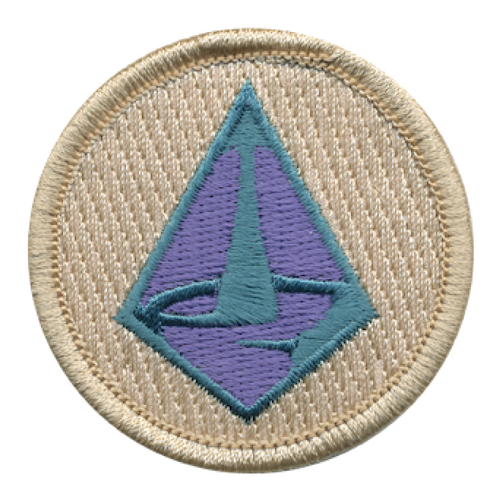 Diamond Waterfall Scout Patrol Patch - embroidered 2 inch round