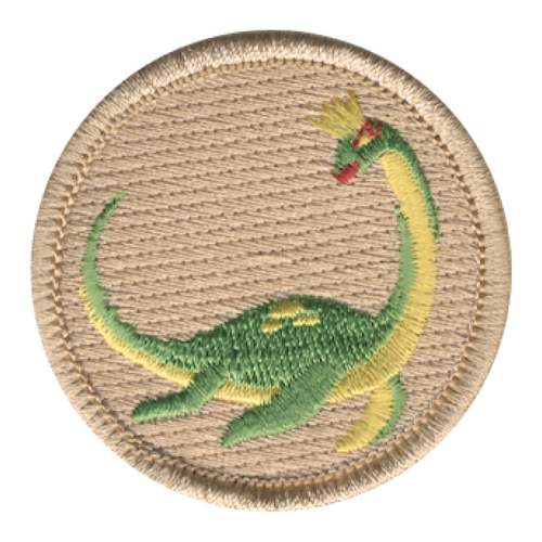 Lochness Monster Queen Scout Patrol Patch - embroidered 2 inch round