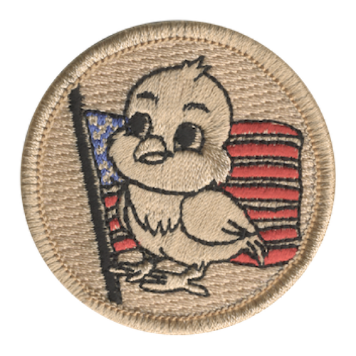 Patriotic Baby Eagle Scout Patrol Patch - embroidered 2 inch round