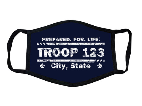Scouts BSA Troop Face Mask with Troop Number and City and State