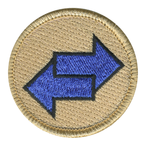 Reverse Scout Patrol Patch - embroidered 2 inch round