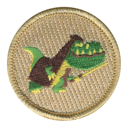 Dinosaur Jedi Patrol Patch - embroidered 2 inch round