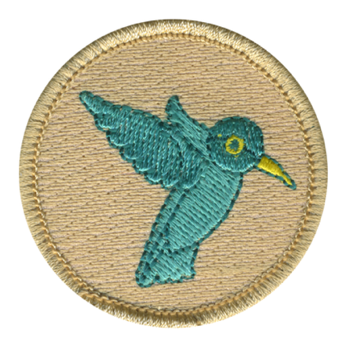 Ripped Hummingbird Patrol Patch - embroidered 2 inch round