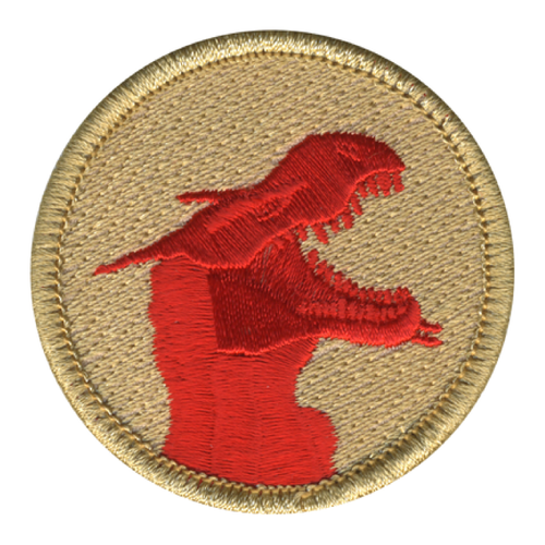 Red Ghost Dragon Patrol Patch - embroidered 2 inch round