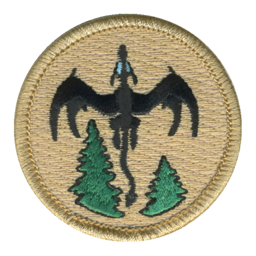 Nature Dragon Patch - embroidered 2 inch round
