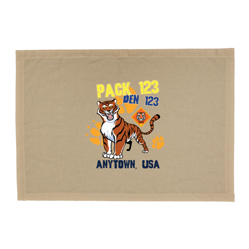 Cub Scout Pack Den Flag with Tiger - Horizontal