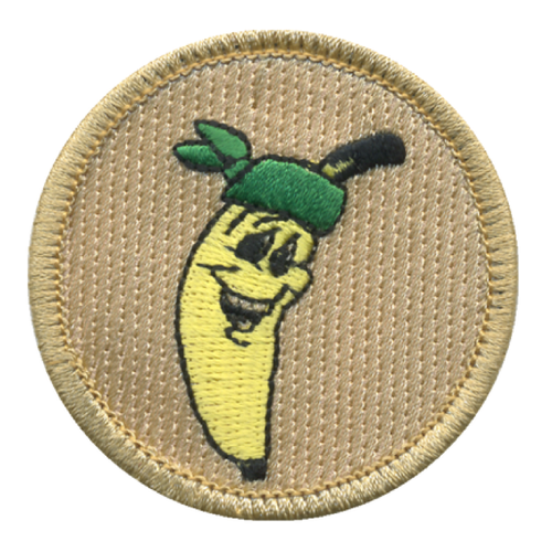 Bandana Banana Patch - embroidered 2 inch round
