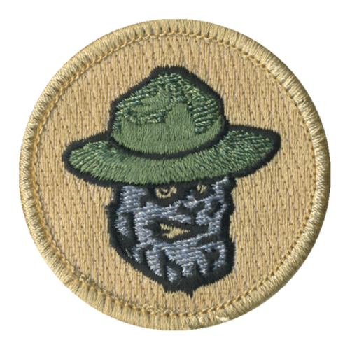 Tough Scout Man Patch - embroidered 2 inch round