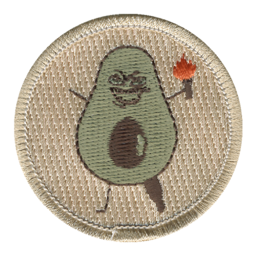 Savage Avocado Patch - embroidered 2 inch round