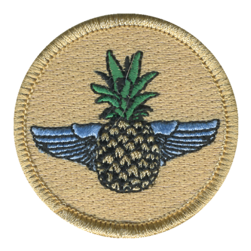 Flying Pineapple Patch - embroidered 2 inch round