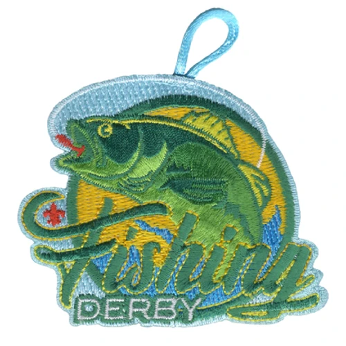 Fishing Derby Activity Patch Design Three and Scouting America fleur de lis