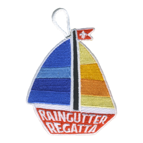 Rain Gutter Regatta Activity Patch Boat Design and Scouting America fleur de lis