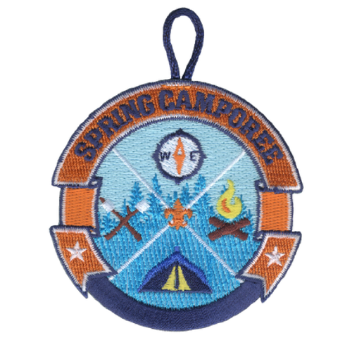 Spring Camporee Activity Patch and Scouting America fleur de lis