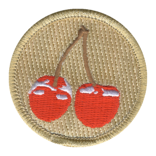 Cherries Patch - embroidered 2 inch round