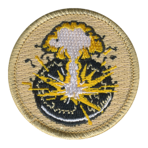 Atomic Chocolate Cookie Patch - embroidered 2 inch round