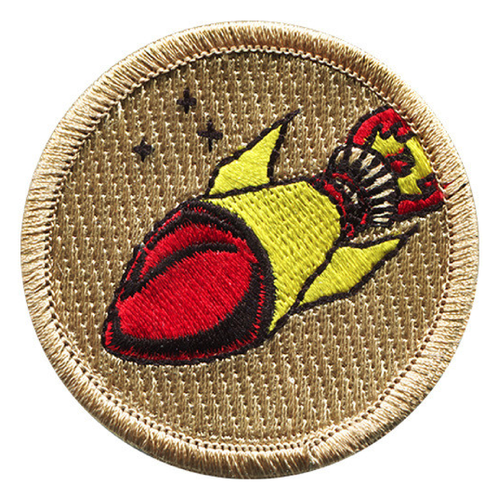 Rocket Scout Patrol Patch - embroidered 2 inch round