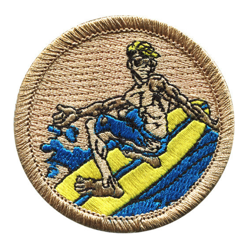 Surfer Scout Patrol Patch - embroidered 2 inch round