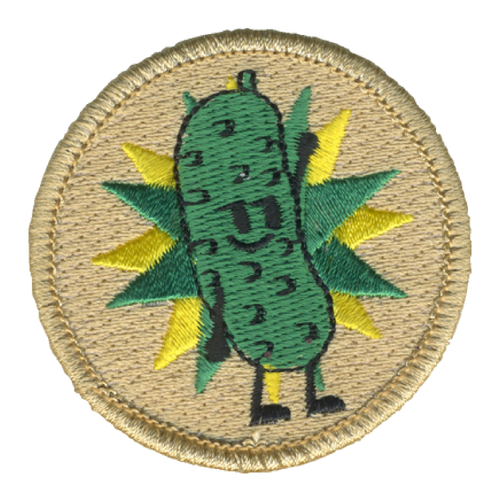Fist Pumping Pickle Patch - embroidered 2 inch round