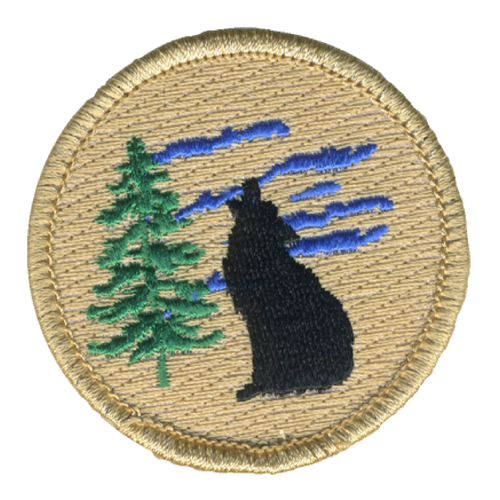 Howling Nature Wolf  Patrol Patch - embroidered 2 in round