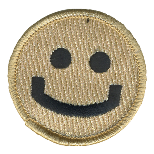 Smiley Face Patrol Patch - embroidered 2 in round