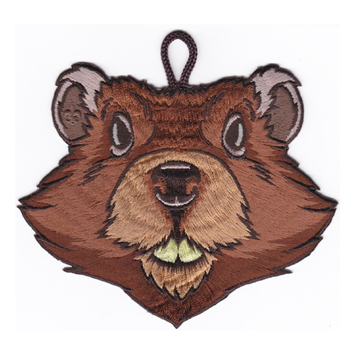 Patch of Wood Badge Beaver Critter Head with loop