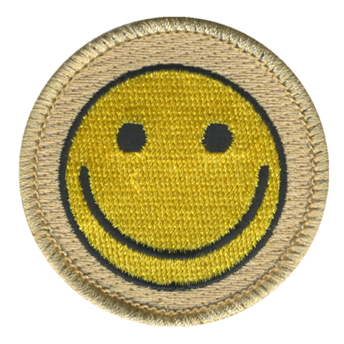 Happy Face Patrol Patch - embroidered 2 in round