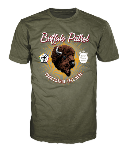 Wood Badge Shirt with Wood Badge Buffalo Critter and Wood Badge Logo