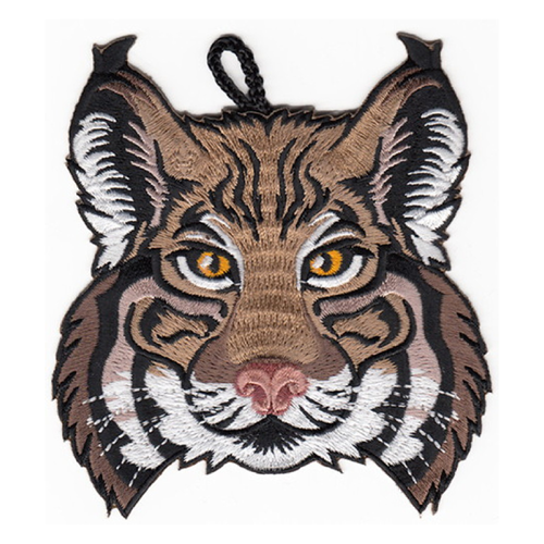 Bobcat Critter Embroidered Patch with loop