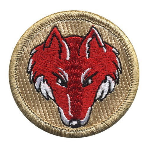 Red Fox Scout Patrol Patch - embroidered 2 inch round