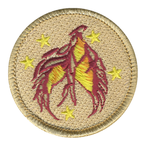 Fiery Space Phoenix Patrol Patch - embroidered 2 in round