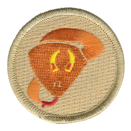 Copperhead Snake Patrol Patch - embroidered 2 in round