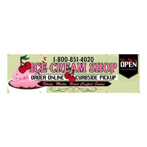Ice Cream Shop Vinyl Banner (SP7939)