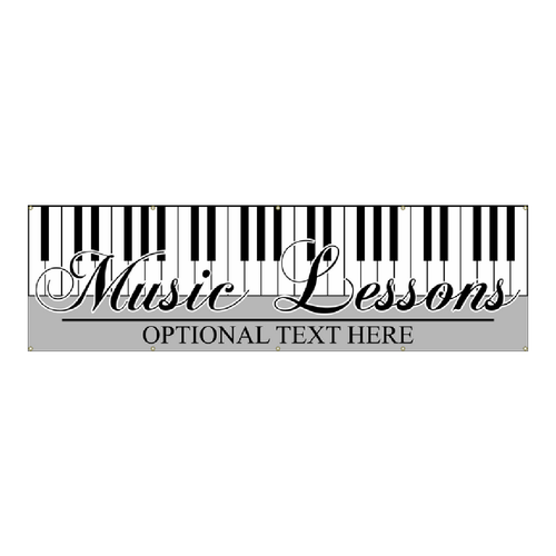 Music Lessons Vinyl Banner (SP7908)