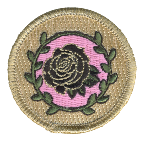 Black Rose Patrol Patch - embroidered 2 in round