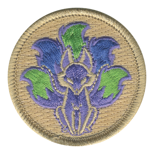 Kitsune Fox Patrol Patch - embroidered 2 in round