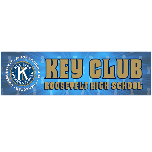 Key Club Vinyl Banner – Repeating Keyhole 96x28