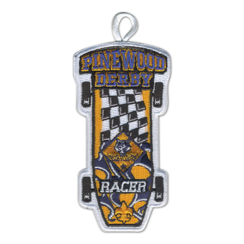 Cub Scout Racer Patch - with Flag Design