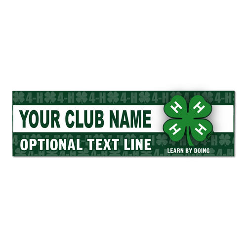 4-H Vinyl Banner - Repeating Logo design (28" x 96")