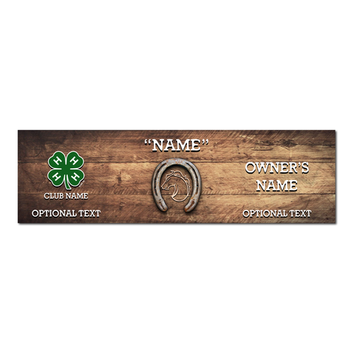 4-H Stall Banner - Horse Shoe Design